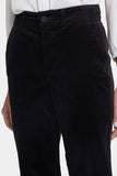 NYDJ Straight Leg Trouser Pants In Velveteen With High Rise - Black