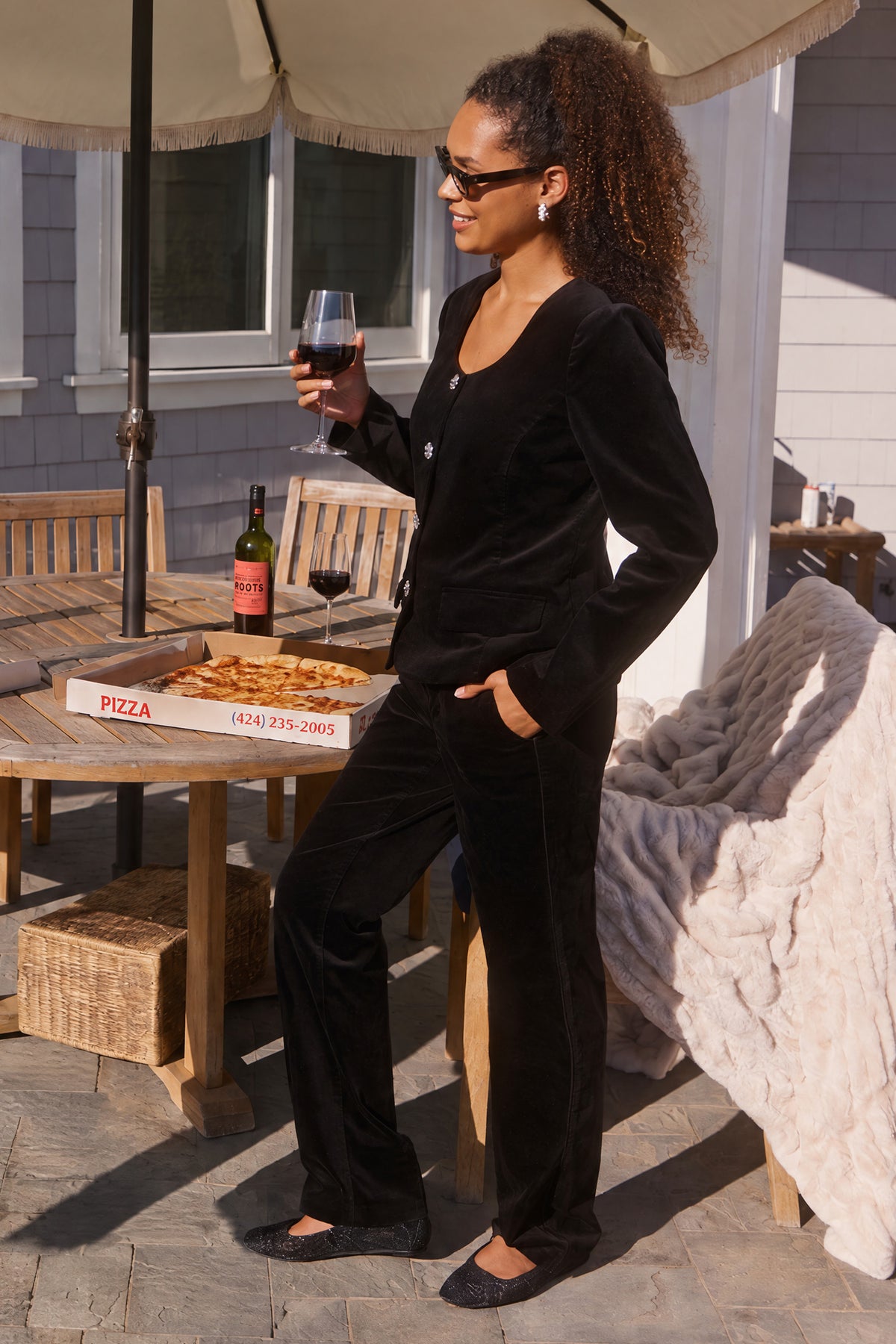 Straight Trouser Pants - Black