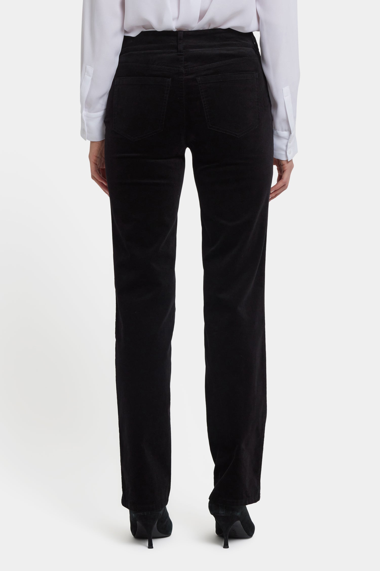 NYDJ Marilyn Straight Pants In Velveteen - Black