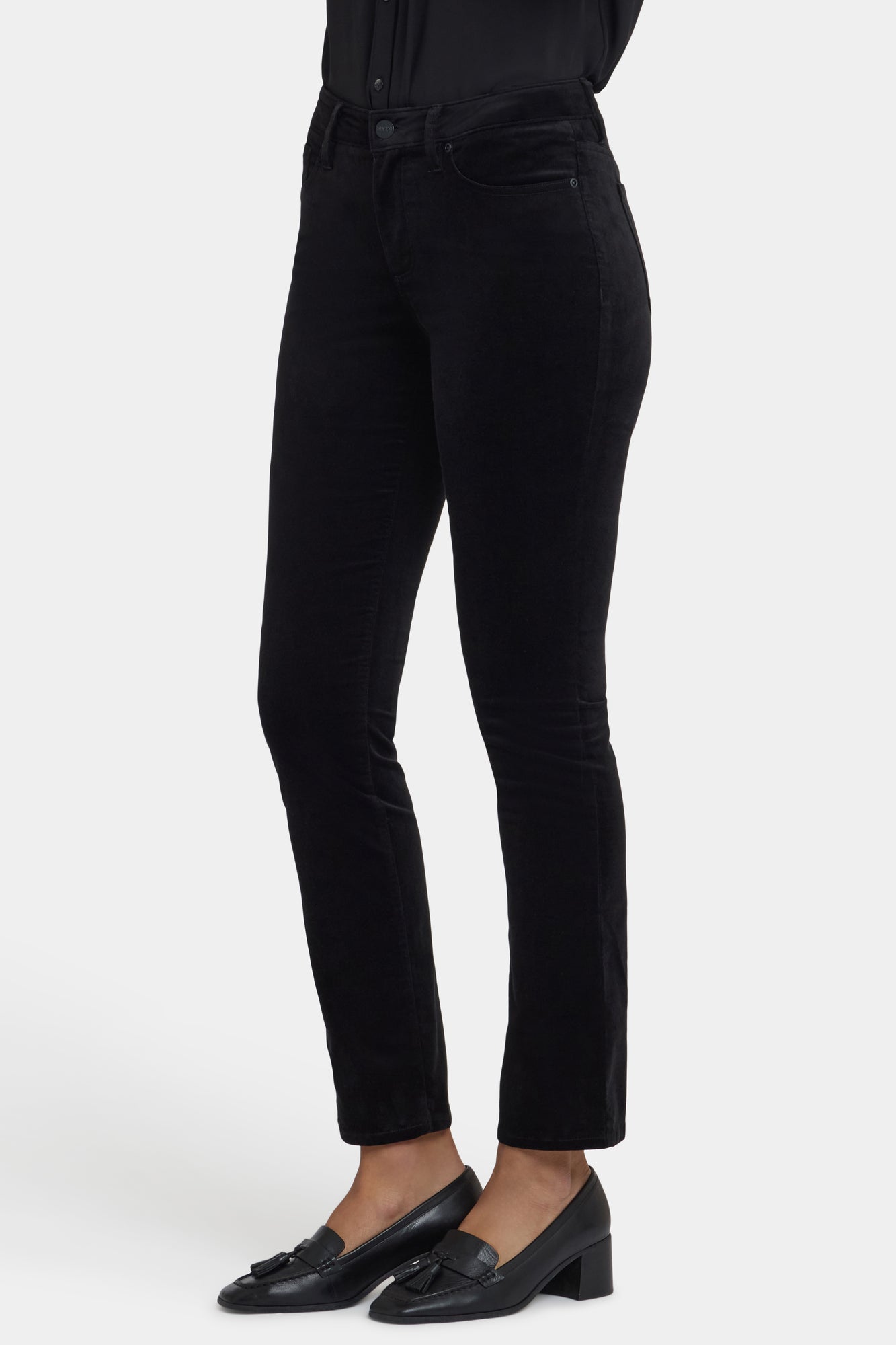 NYDJ Sheri Slim Pants In Velveteen - Black
