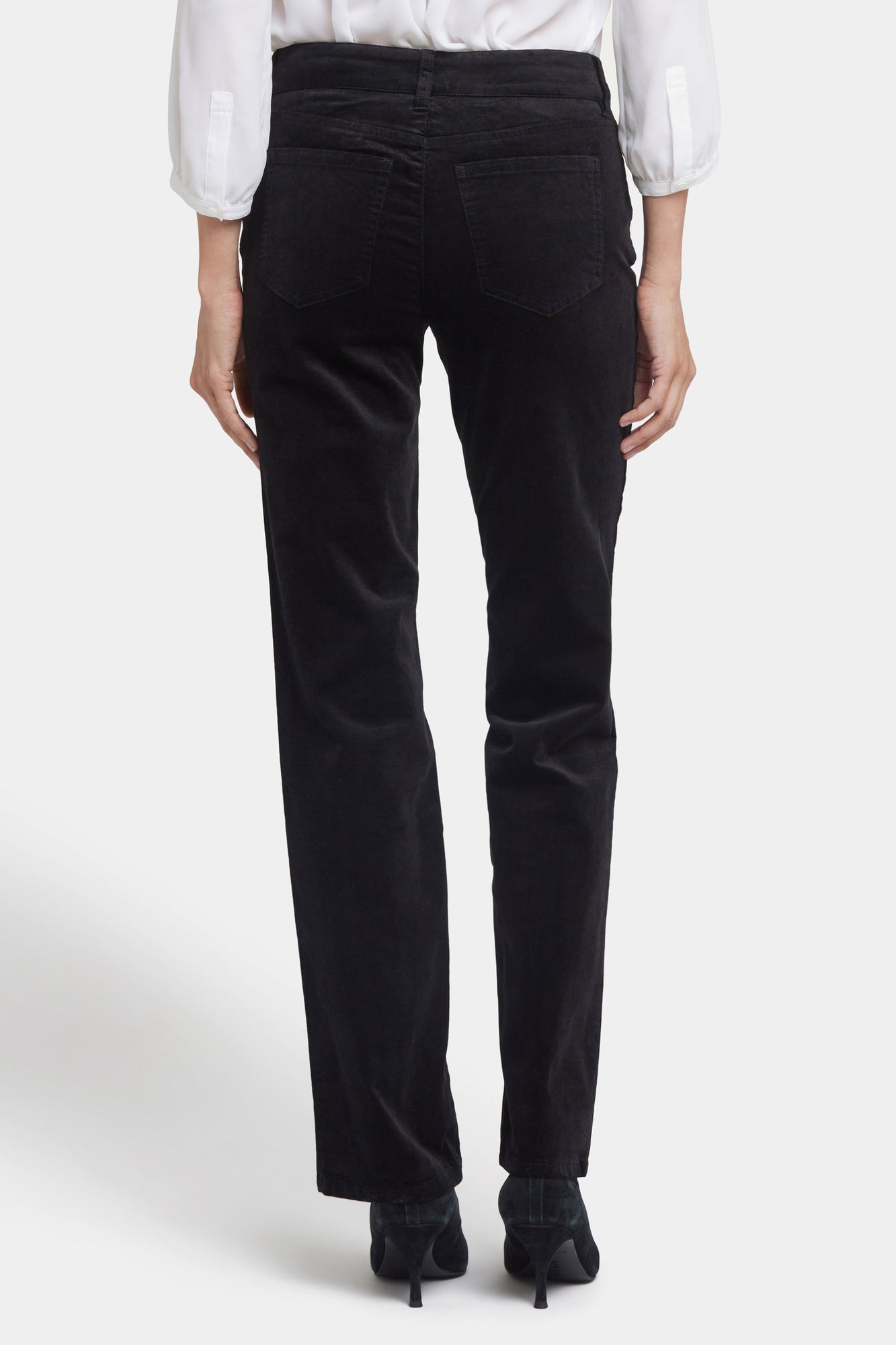 NYDJ Marilyn Straight Pants In Velveteen - Black