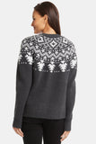 NYDJ Winter Fairisle Cardigan  - Charcoal Heathered