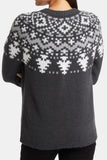 NYDJ Winter Fairisle Cardigan  - Charcoal Heathered