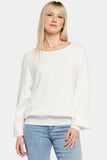 NYDJ Dolman Sleeved Boatneck Sweater With Cashmere - Ivory