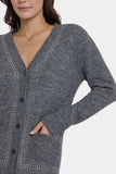 NYDJ Crystal Cardigan  - Charcoal Heather