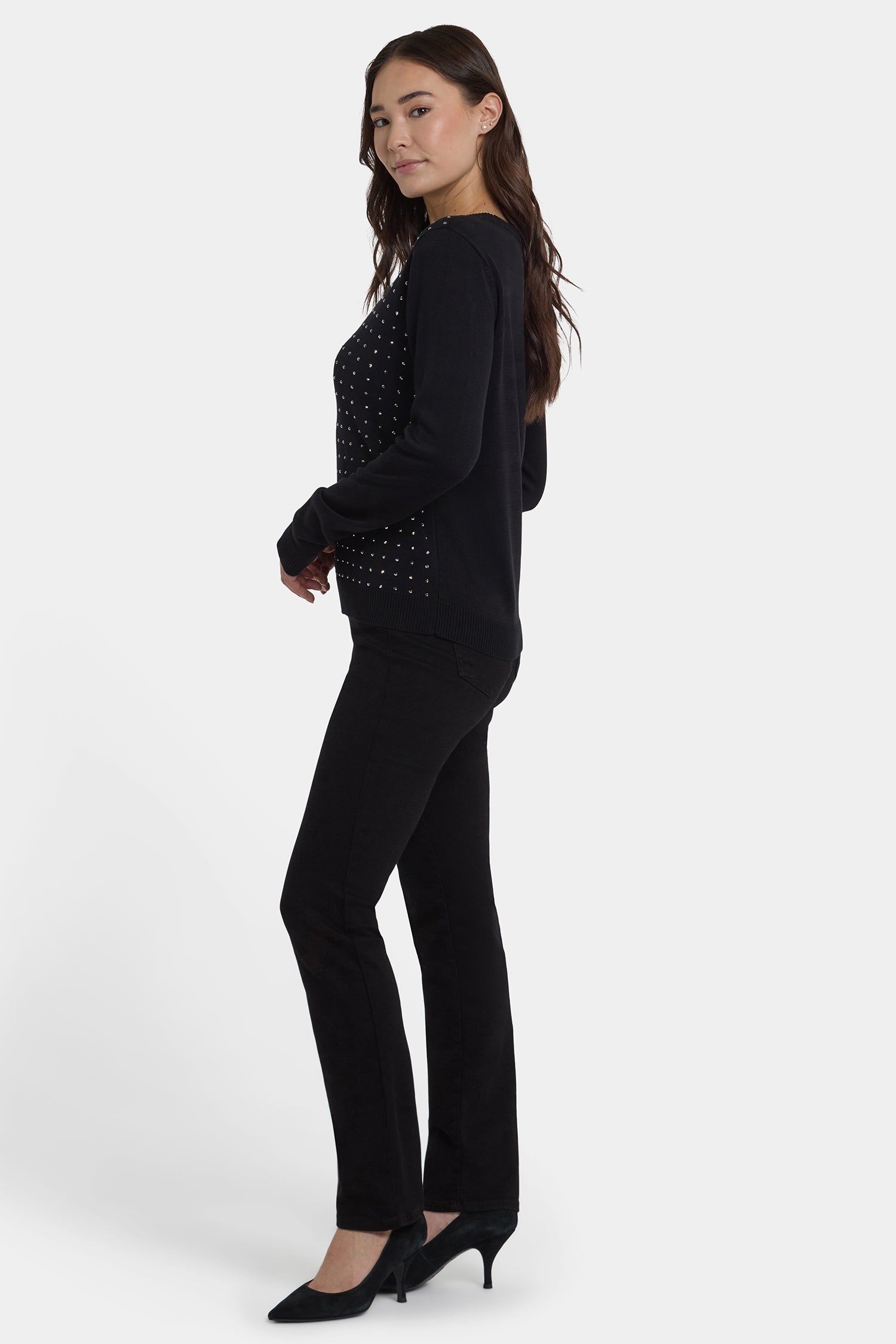 NYDJ Sparkle Sweater  - Black
