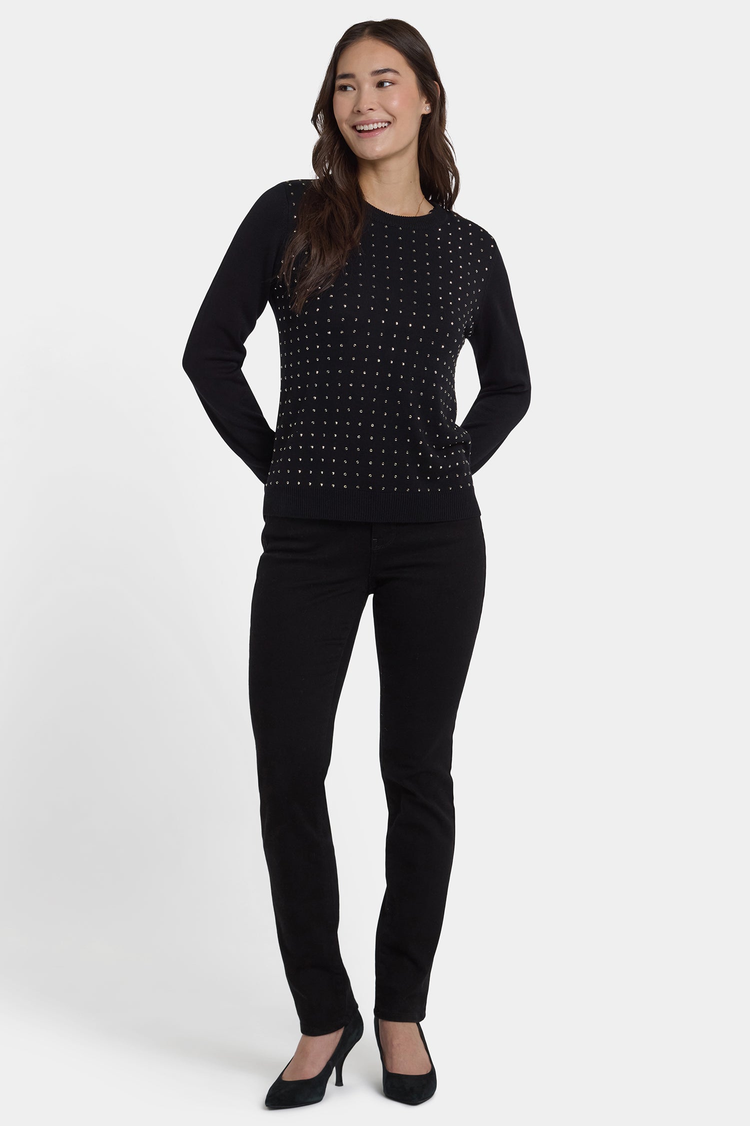 NYDJ Sparkle Sweater  - Black
