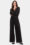 NYDJ Whitney Trouser Pants In Petite In Ponte Knit With Super High Rise - Black