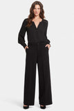 NYDJ Whitney Trouser Pants In Petite In Ponte Knit With Super High Rise - Black