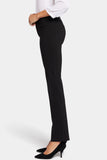 NYDJ Marilyn Straight Pants In Petite In Ponte Knit - Black