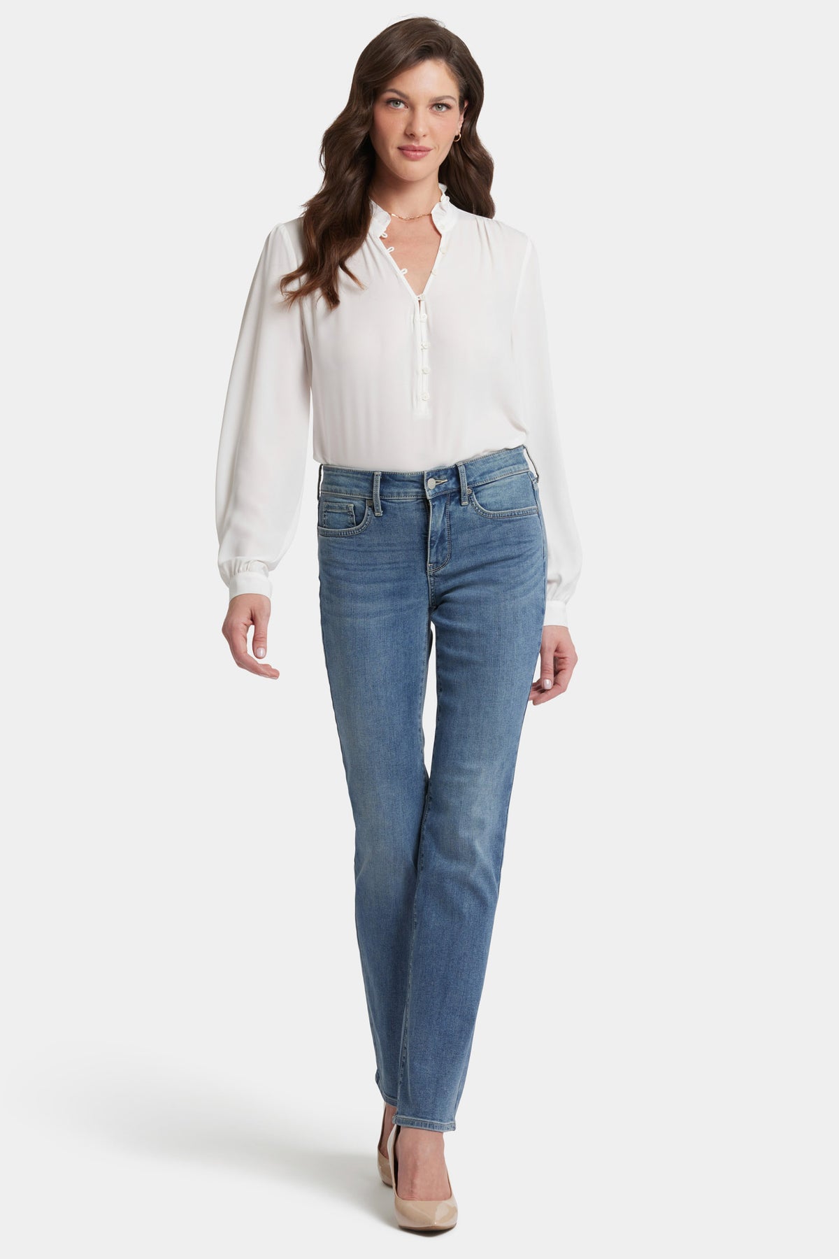 NYDJ Marilyn Straight Jeans In Petite  - Heyburn Wash