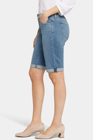 NYDJ Briella Denim Shorts In Petite With Roll Cuff - Heyburn Wash