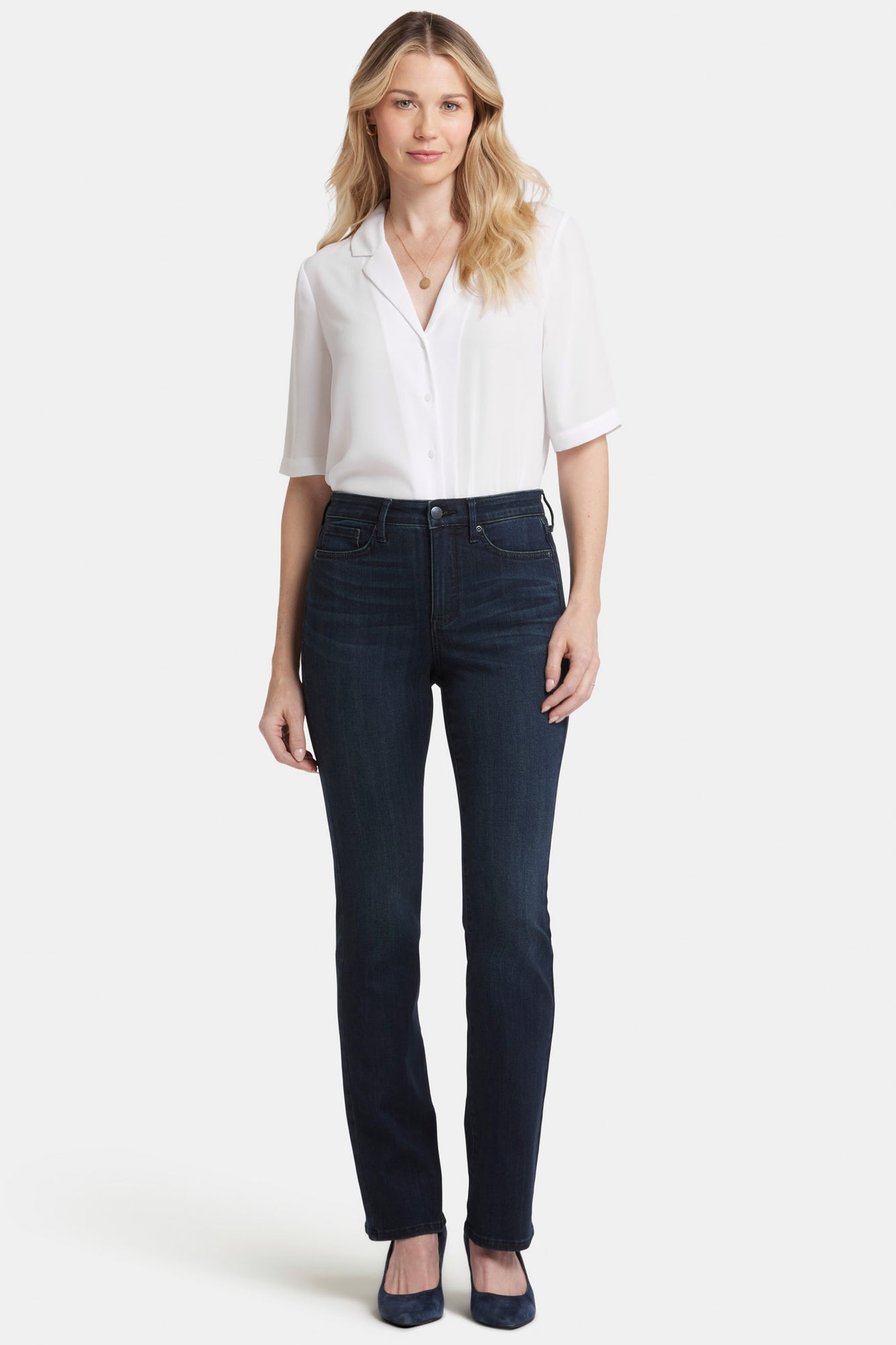 NYDJ Billie Mini Bootcut Jeans In Petite In Sure Stretch® Denim With High Rise - Obsidian Blue