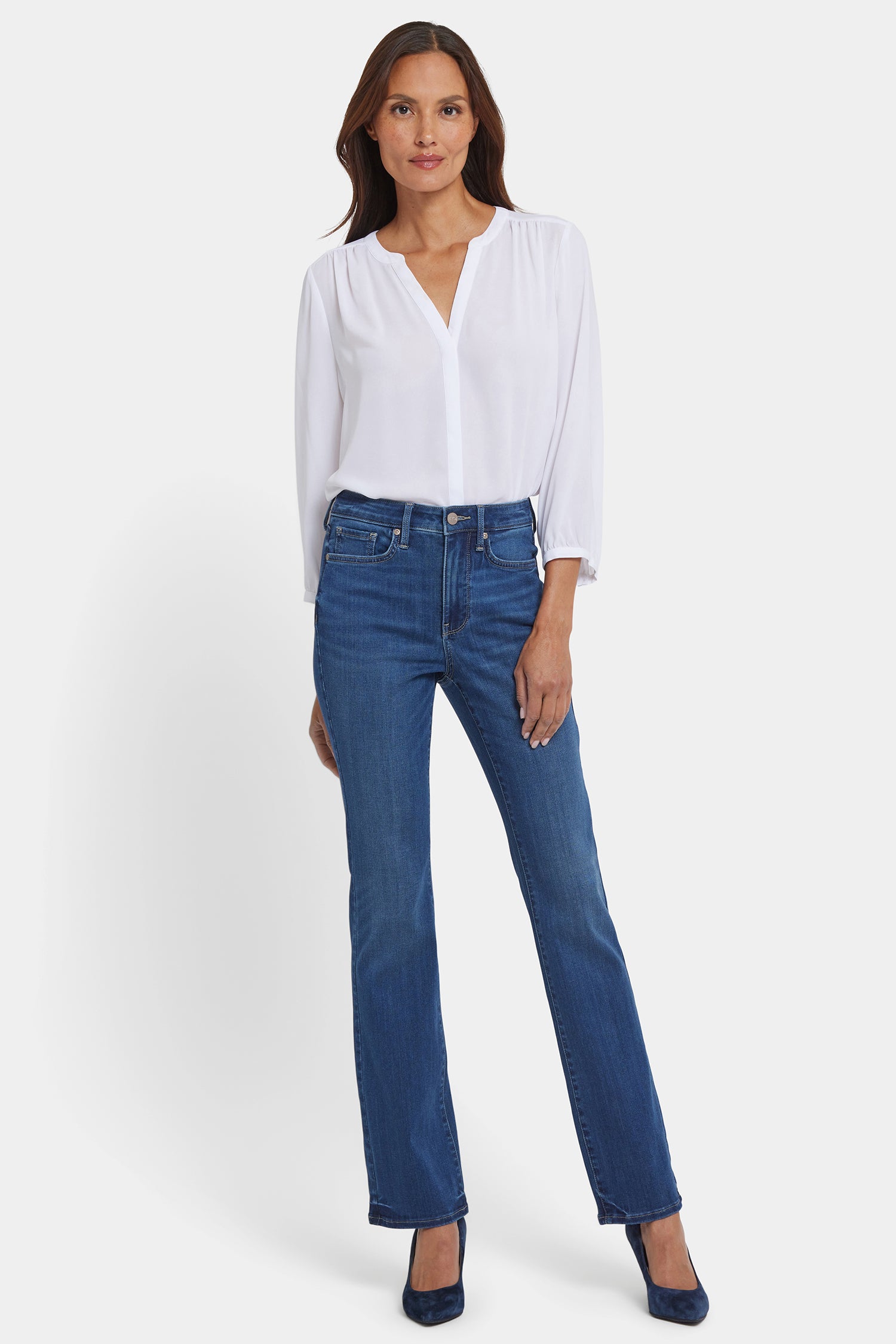 NYDJ Billie Mini Bootcut Jeans In Petite In Sure Stretch® Denim With High Rise - Vintage Lapis
