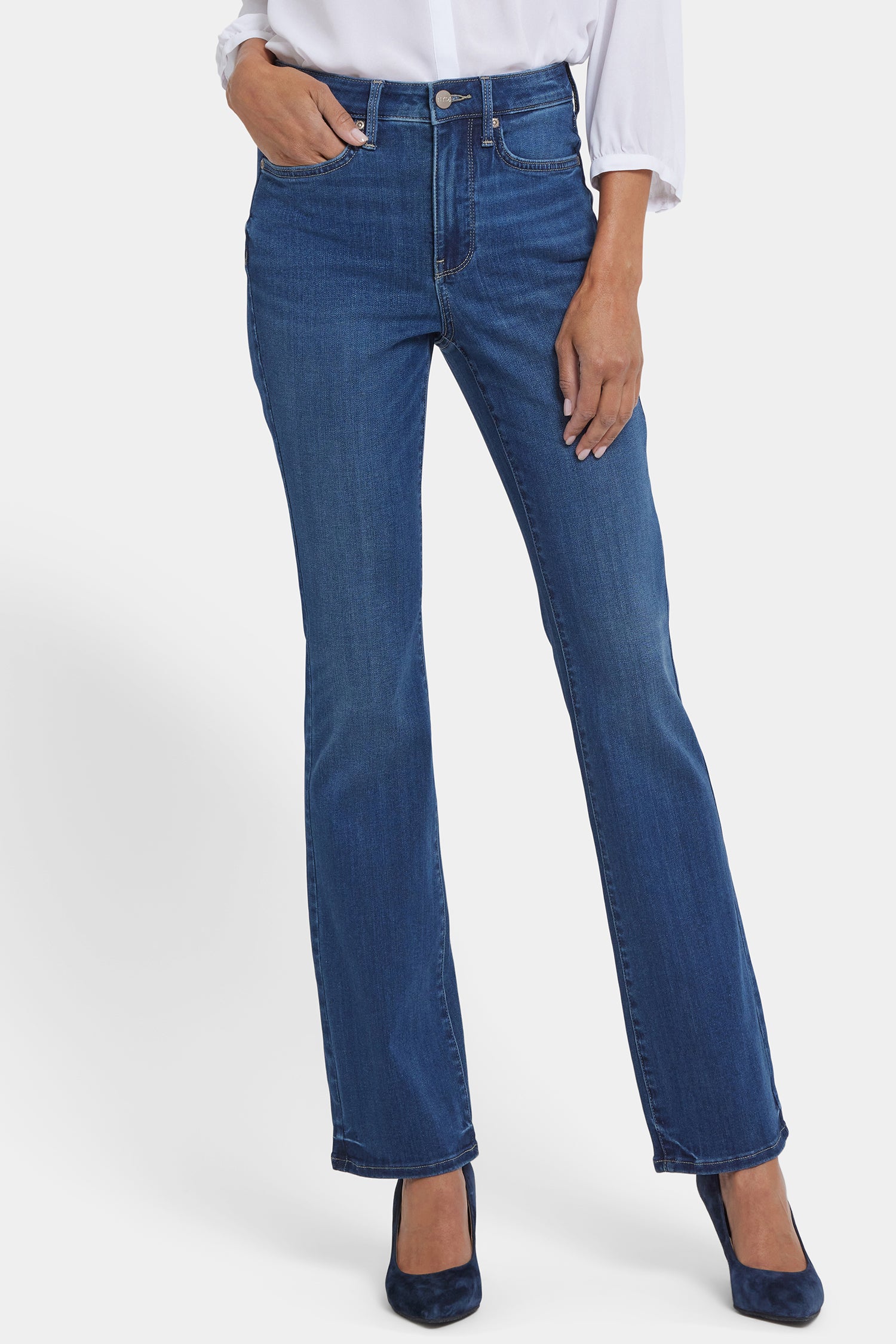 NYDJ Billie Mini Bootcut Jeans In Petite In Sure Stretch® Denim With High Rise - Vintage Lapis