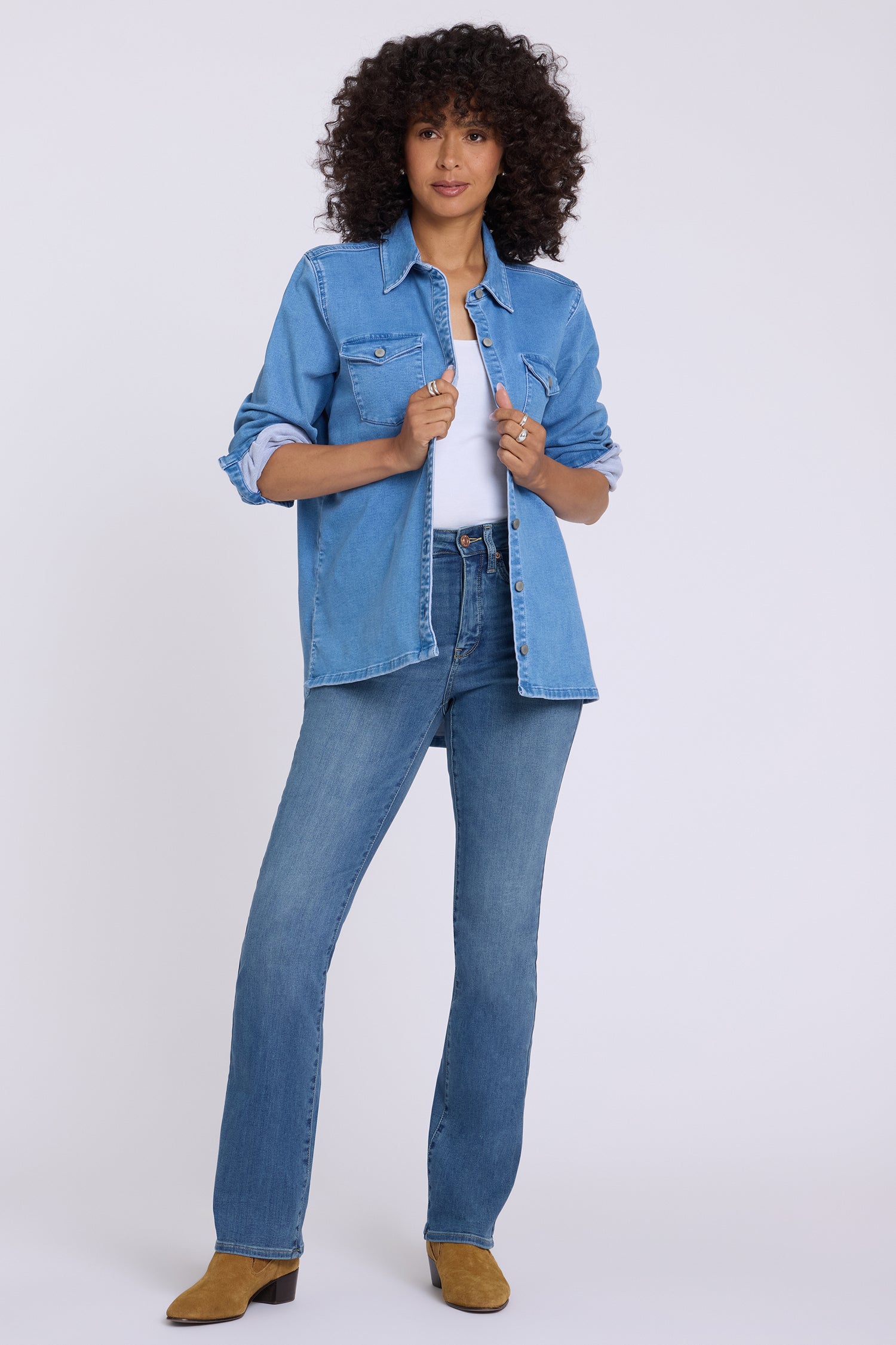 NYDJ Barbara Bootcut Jeans In Petite In Sure Stretch® Denim With High Rise - Redwood