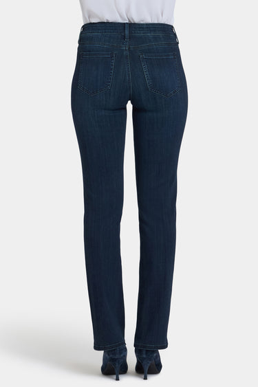 NYDJ Marilyn Straight Jeans In Petite In Sure Stretch® Denim - Obsidian Blue