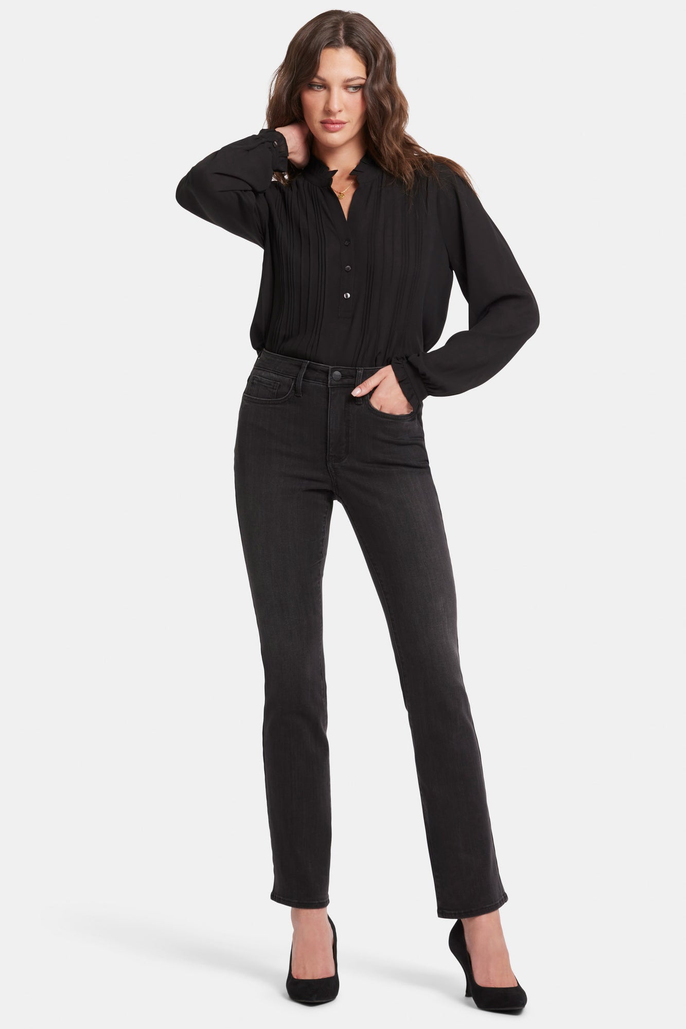 NYDJ Billie Mini Bootcut Jeans In Petite In Sure Stretch® Denim With High Rise - Crosswinds