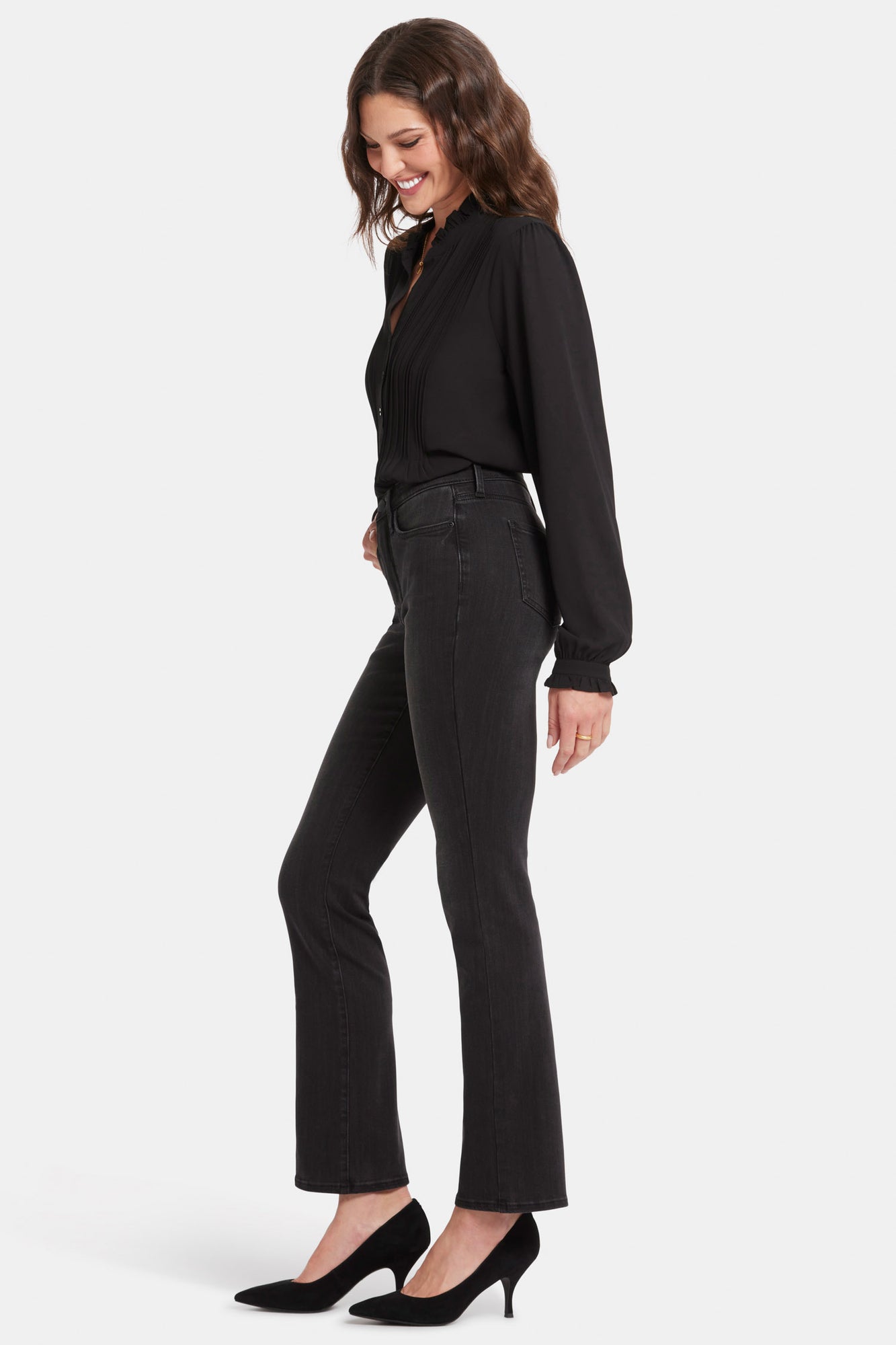 NYDJ Billie Mini Bootcut Jeans In Petite In Sure Stretch® Denim With High Rise - Crosswinds