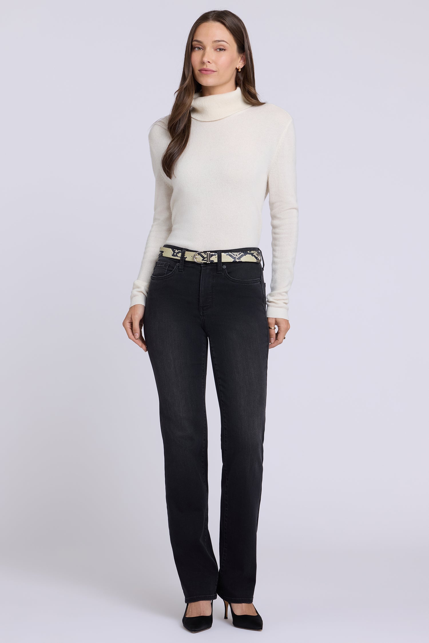 NYDJ Marilyn Straight Jeans In Petite In Sure Stretch® Denim - Helleborus