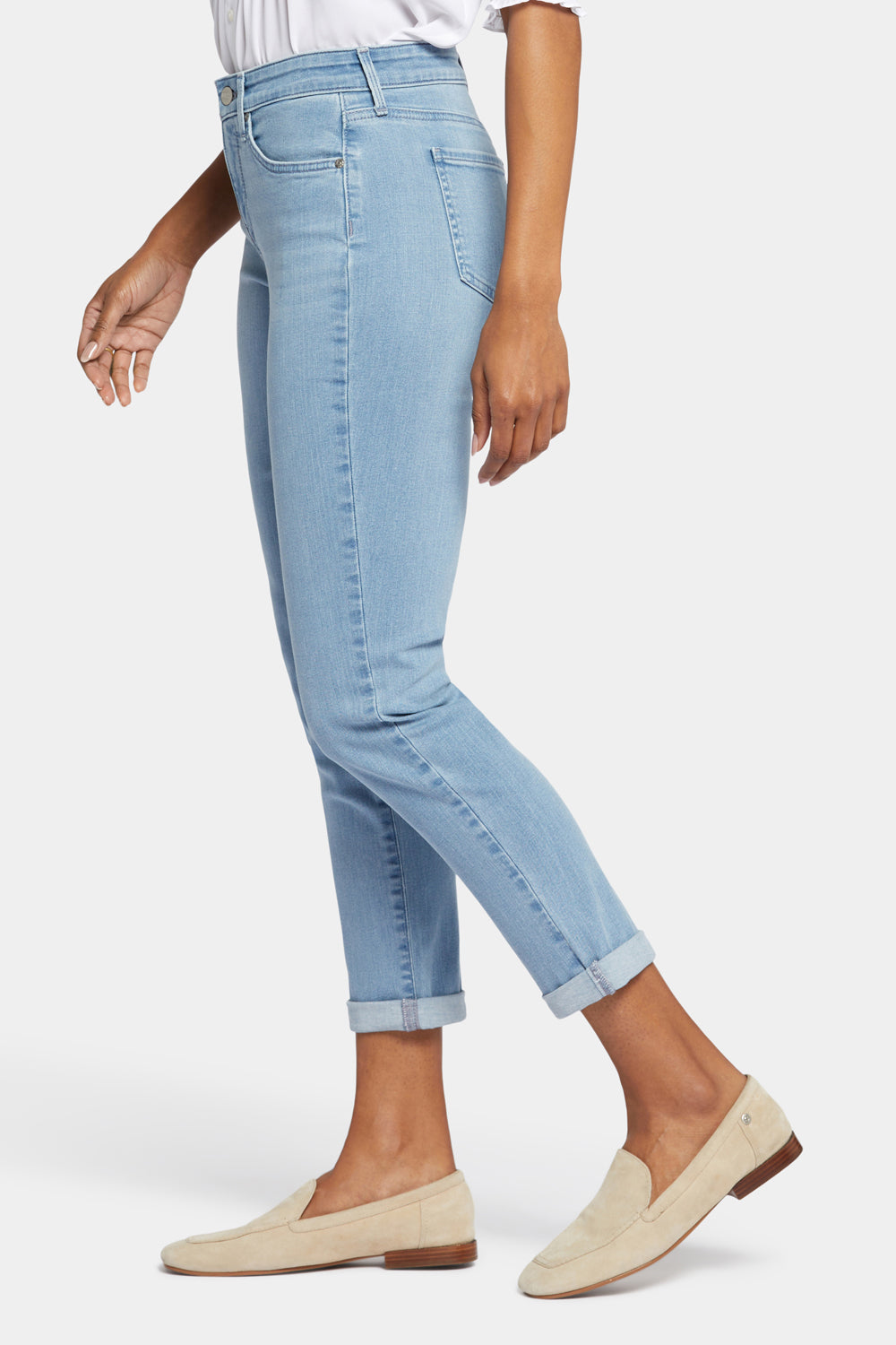 NYDJ Margot Girlfriend Jeans In Petite In Cool Embrace® Denim With Cuffs - Kingston