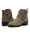 NYDJ Parvani Booties In Oiled Suede - Taupe