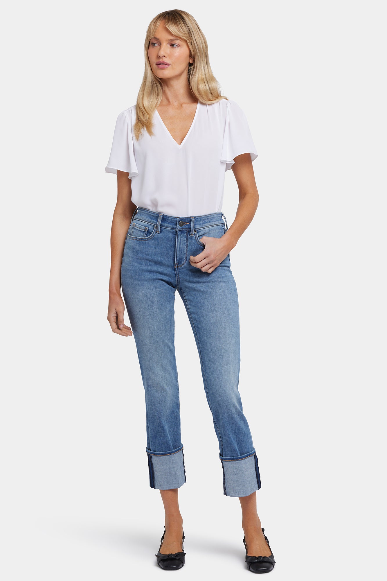 NYDJ Marilyn Straight Jeans In Petite With 5