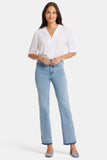 NYDJ Marilyn Straight Jeans In Petite With High Rise And 4" Side Slits - Big Skies