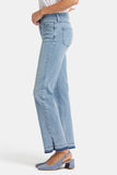 NYDJ Marilyn Straight Jeans In Petite With High Rise And 4" Side Slits - Big Skies