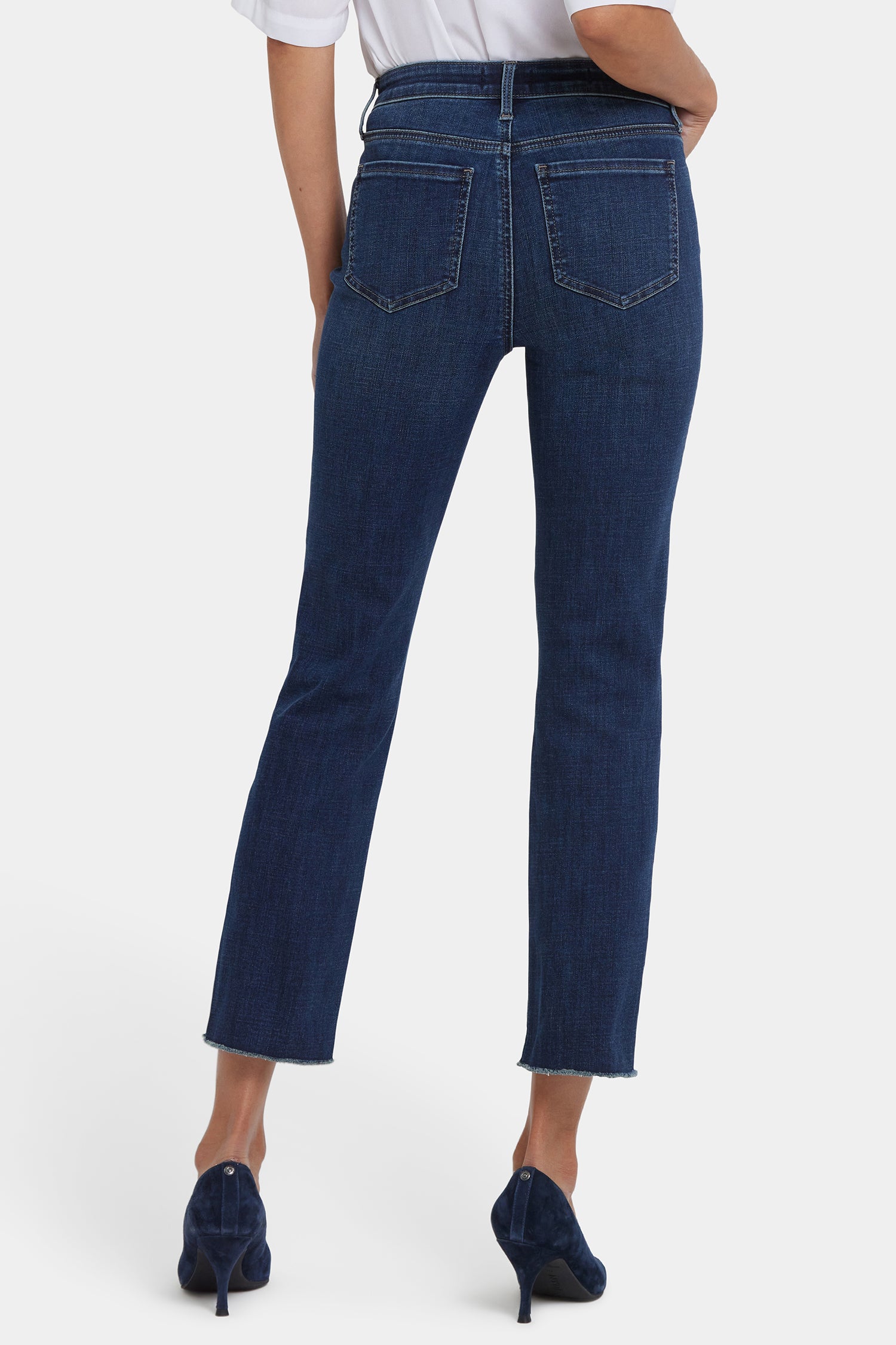 Sheri Slim Ankle Jeans In Petite With Frayed Hems - Louvre