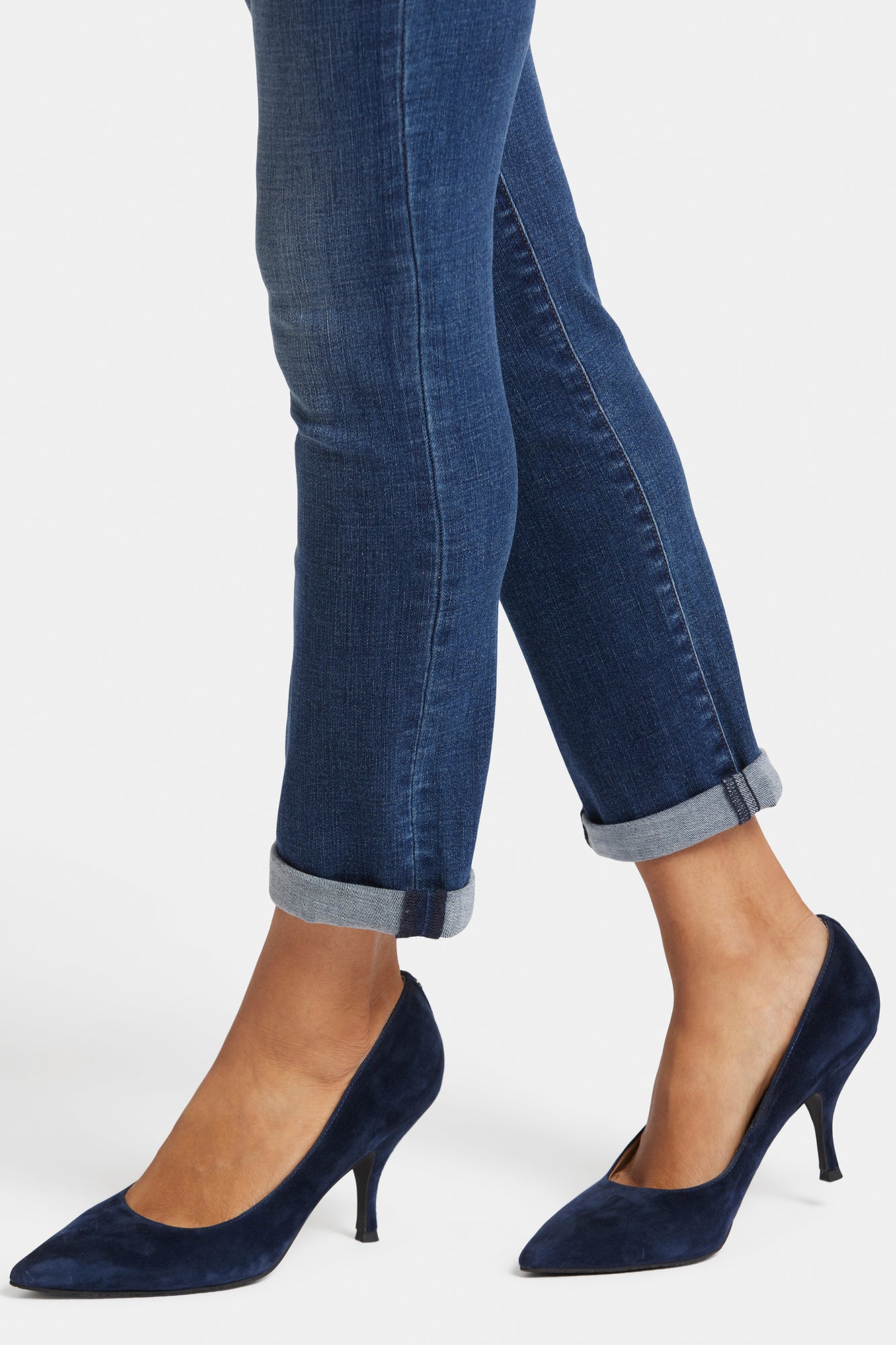 NYDJ Sheri Slim Ankle Jeans In Petite With Roll Cuffs - Wellspring