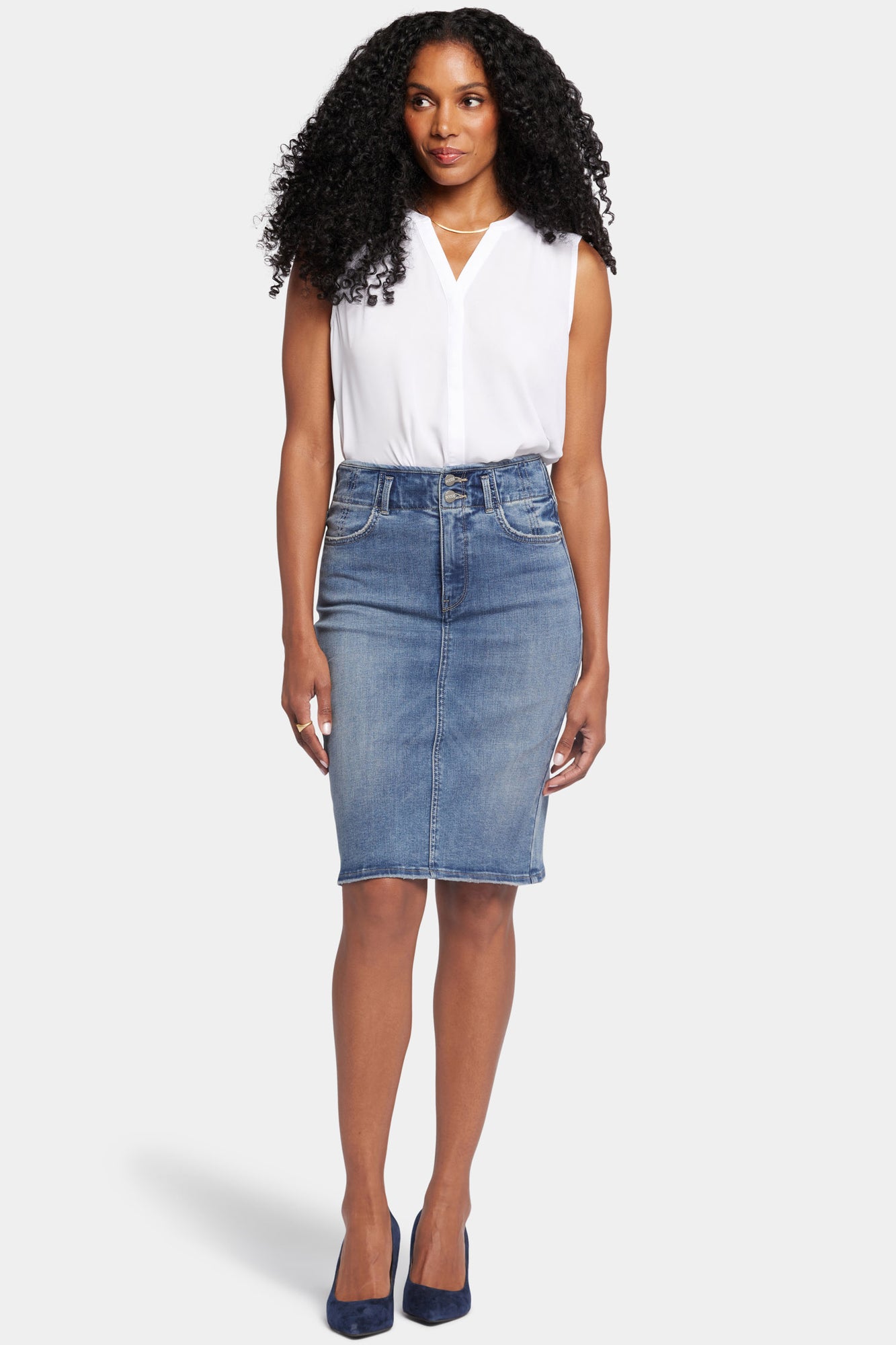 NYDJ High Waist Skirt In Petite  - Rockie