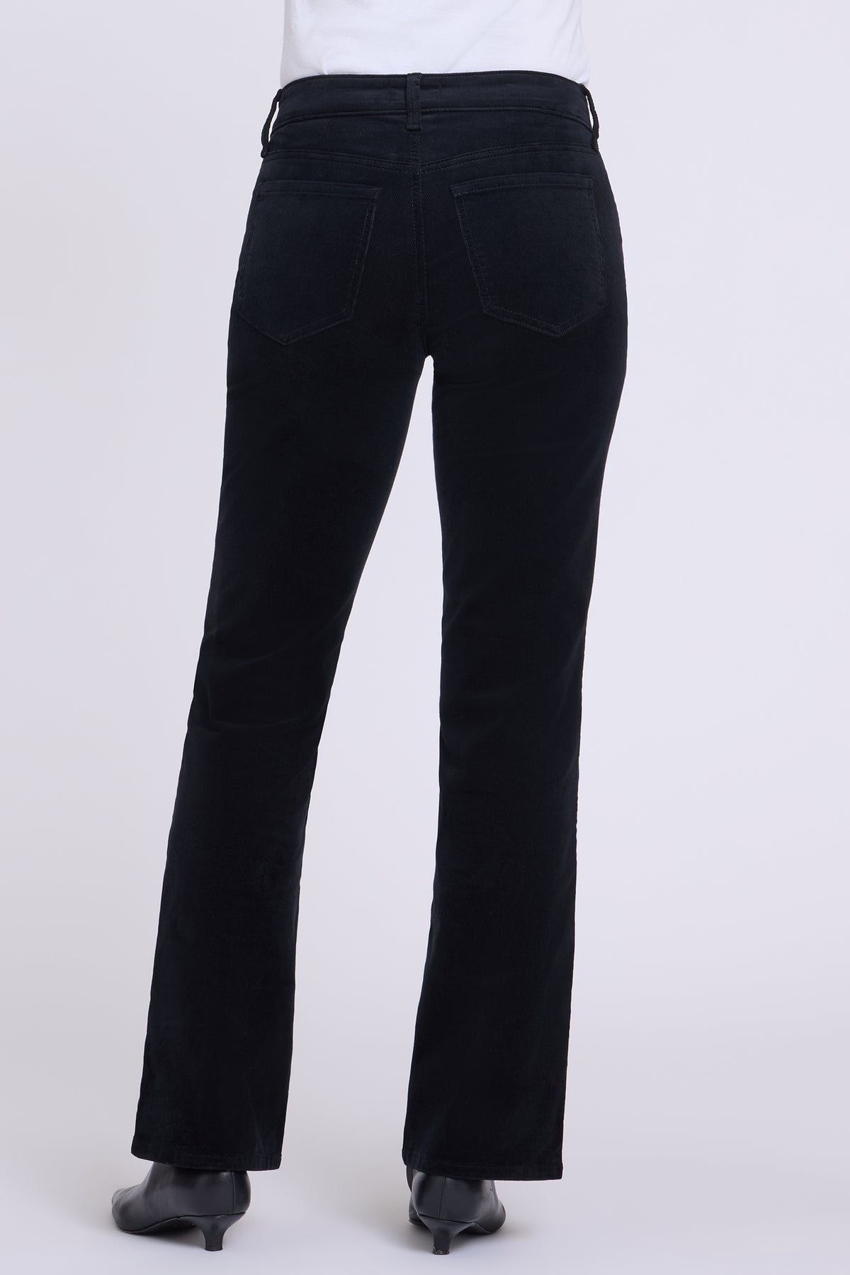 NYDJ Brooklyn Bootcut Pants In Petite In Fine Wale Stretch Corduroy - Black