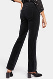 NYDJ Marilyn Straight Pants In Petite In Fine Wale Stretch Corduroy - Black