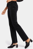 NYDJ Marilyn Straight Pants In Petite In Fine Wale Stretch Corduroy - Black