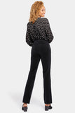 NYDJ Marilyn Straight Pants In Petite In Fine Wale Stretch Corduroy - Black