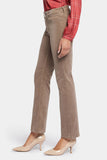 NYDJ Marilyn Straight Pants In Petite In Fine Wale Stretch Corduroy - Saddlewood