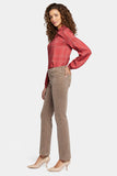 NYDJ Marilyn Straight Pants In Petite In Fine Wale Stretch Corduroy - Saddlewood