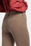 NYDJ Marilyn Straight Pants In Petite In Fine Wale Stretch Corduroy - Saddlewood