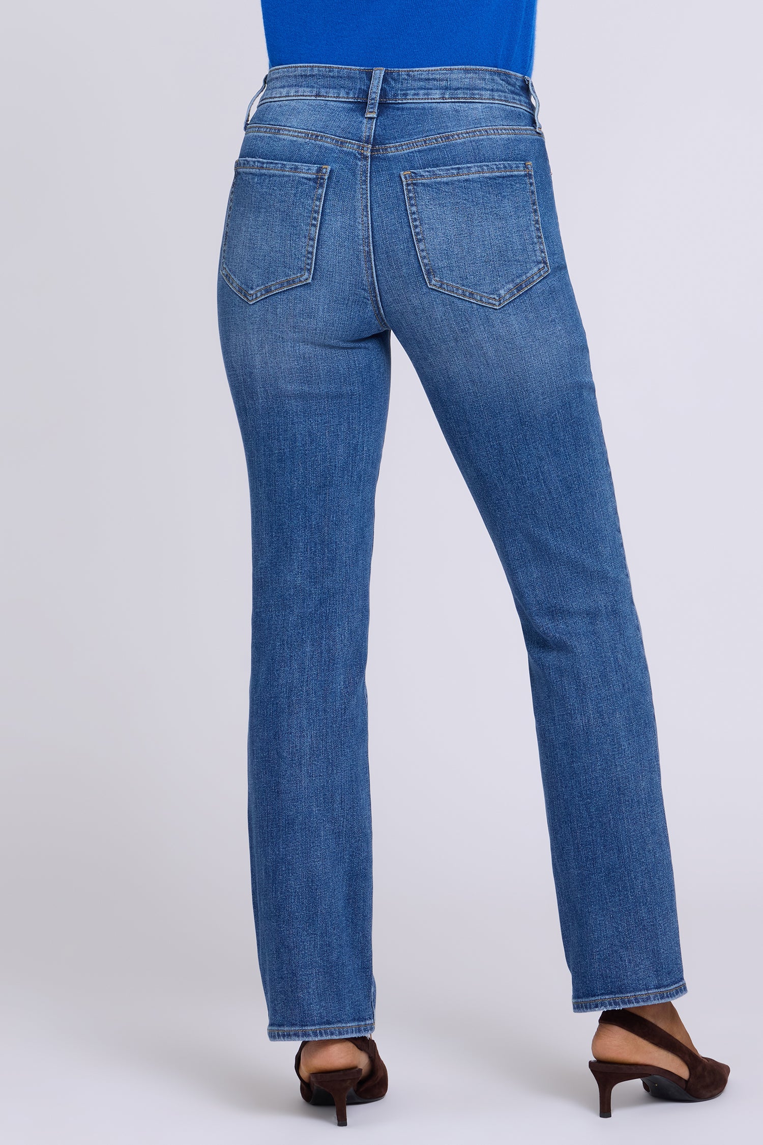 NYDJ Marilyn Straight Jeans In Petite With High Rise And 29" Inseam - Yarrow