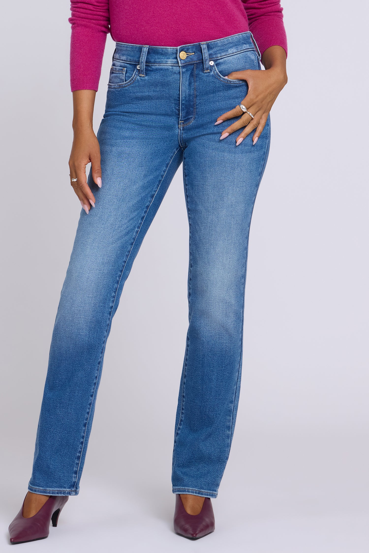 NYDJ Marilyn Straight Jeans In Petite  - Phlox