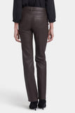 NYDJ Coated Marilyn Straight Jeans In Petite  - Coffee Bean Coated