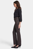 NYDJ Coated Marilyn Straight Jeans In Petite  - Coffee Bean Coated