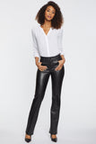 NYDJ Faux Leather Marilyn Straight Pants In Petite Sculpt-Her™ Collection - Black