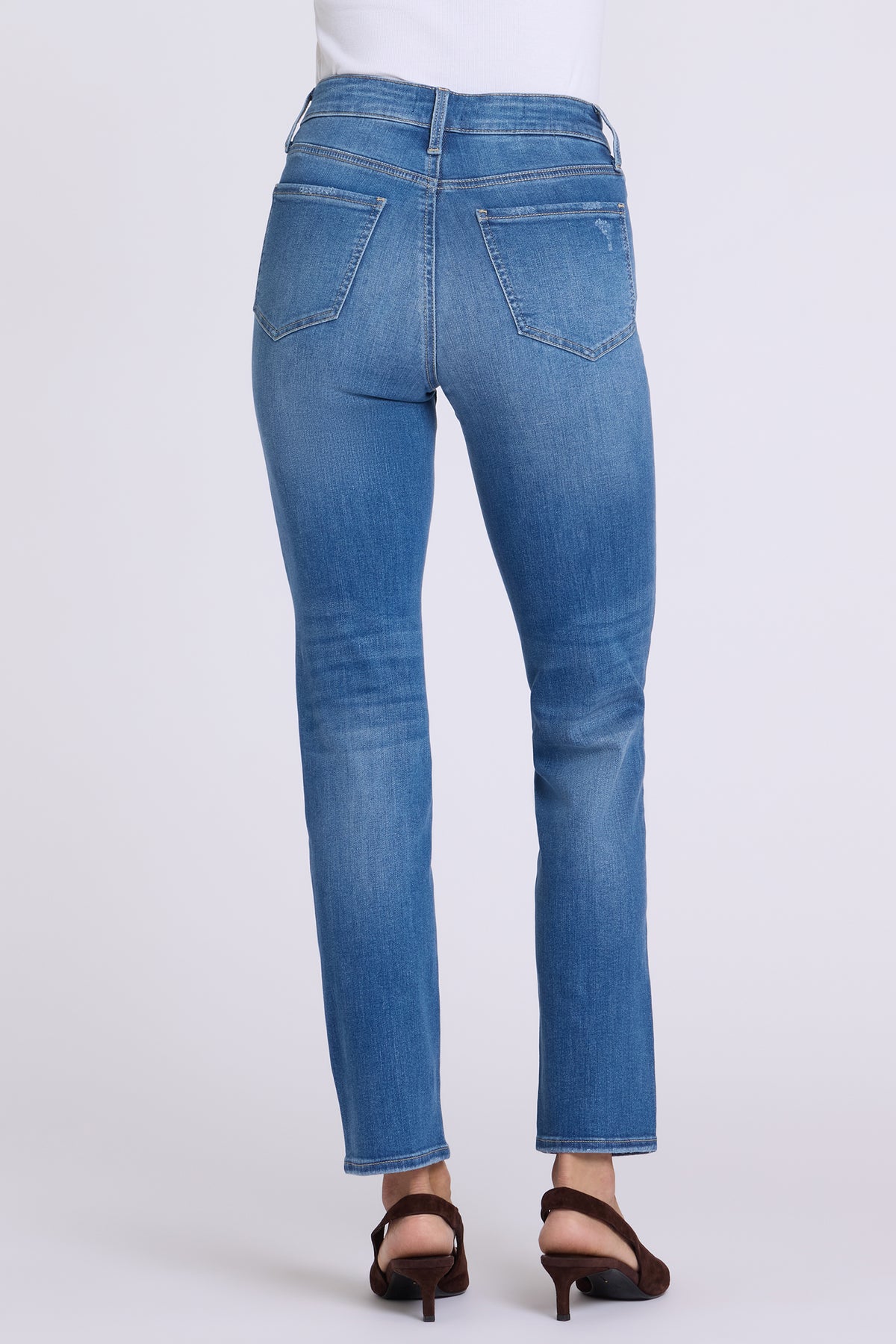 NYDJ Sheri Slim Straight Jeans In Petite In Shape Sense™ Denim With High Rise - Phlox