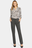 NYDJ Classic Trouser Pants In Petite Sculpt-Her™ Collection - Charcoal Heathered