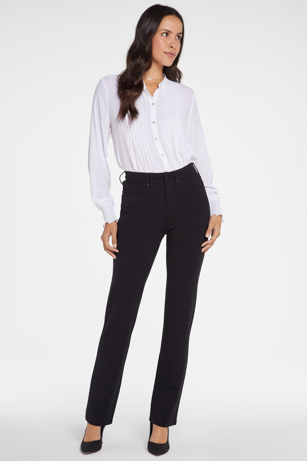 NYDJ Marilyn Straight Pants In Petite Sculpt-Her™ Collection - Black