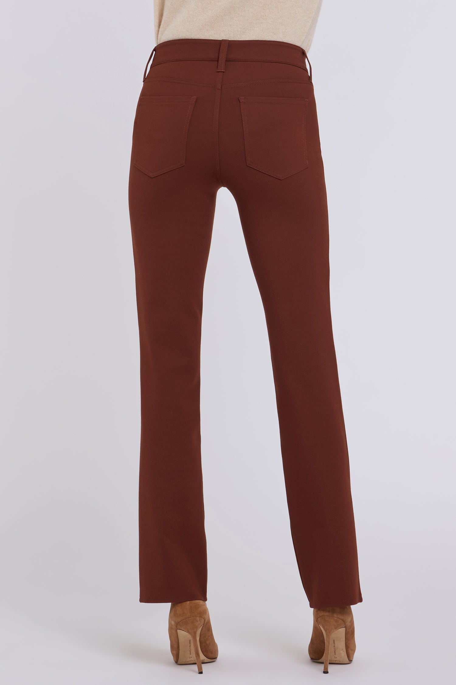 NYDJ Marilyn Straight Pants In Petite Sculpt-Her™ Collection - Chocolate Fondant
