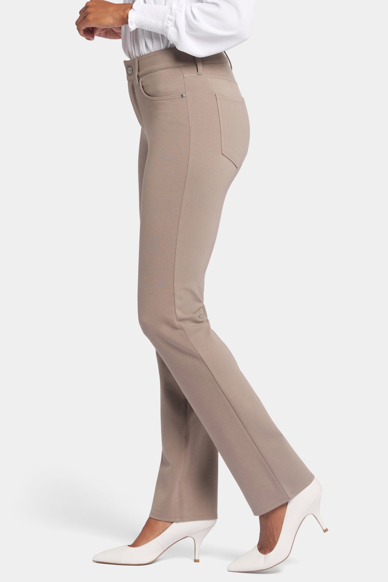 NYDJ Marilyn Straight Pants In Petite Sculpt-Her™ Collection - Saddlewood