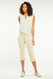 NYDJ Marilyn Straight Crop Jeans In Petite In Cool Embrace® Denim With Cuffs - Butter